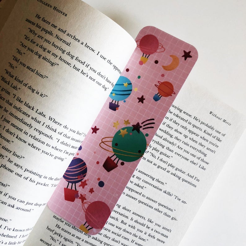 Galaxy Hot Air Balloon Bookmark