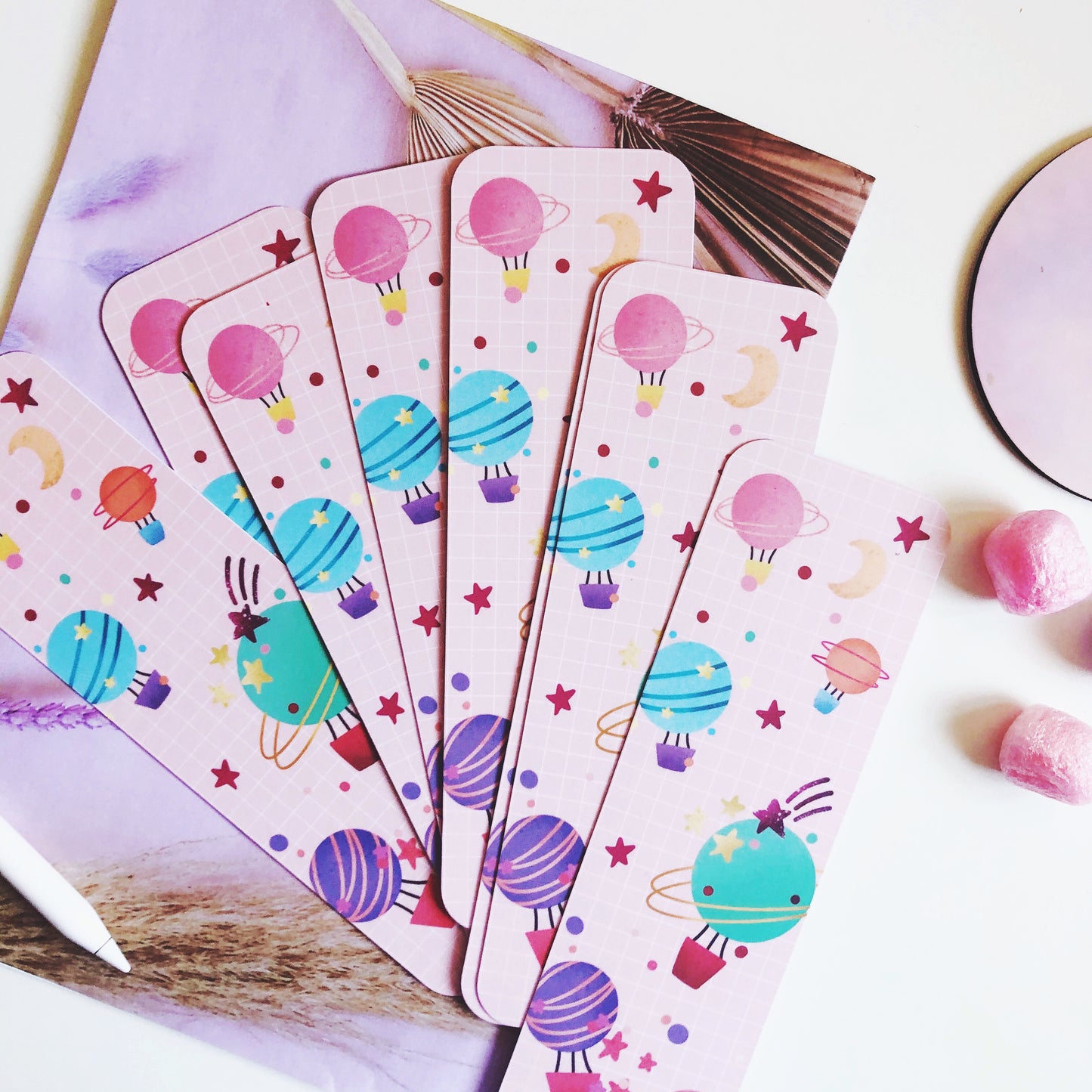 Galaxy Hot Air Balloon Bookmark