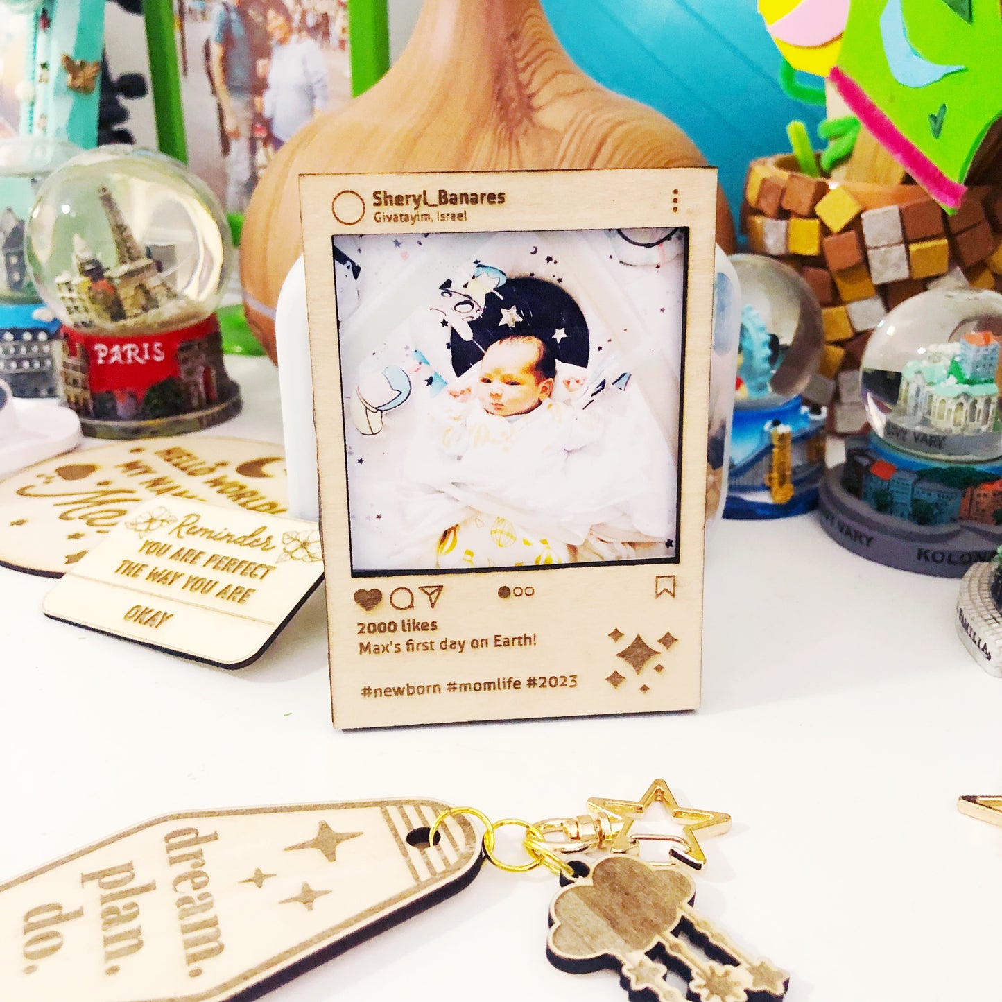 Personalized Wood Selfie Frame