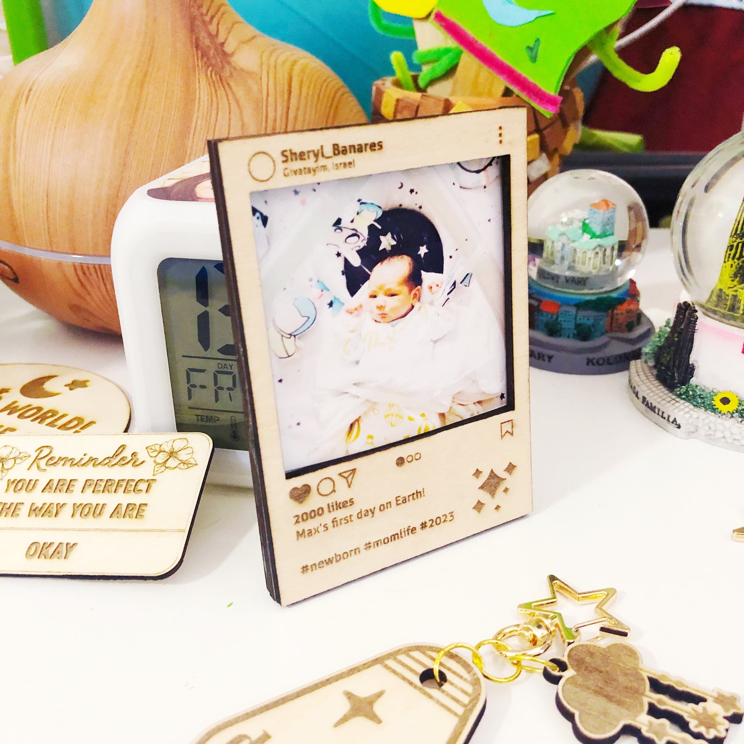 Personalized Wood Selfie Frame