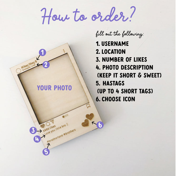 Personalized Wood Selfie Frame
