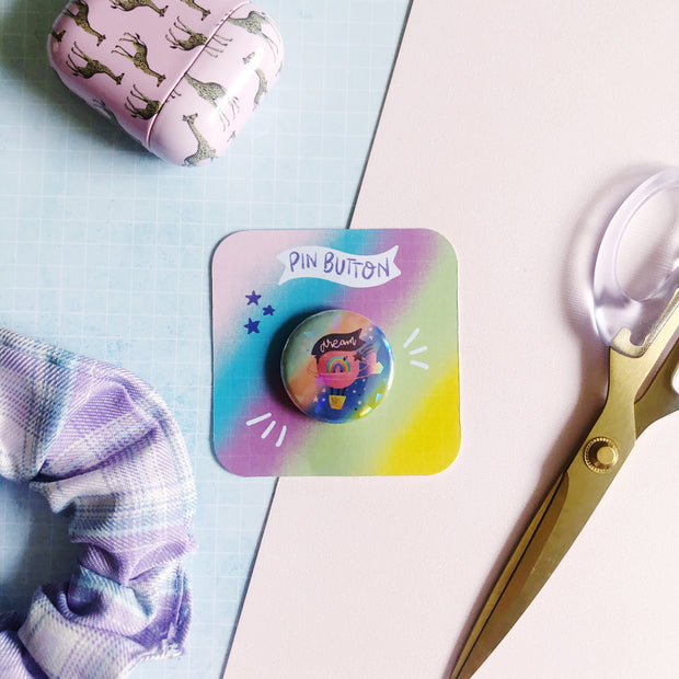Dream Air Balloon Holographic Button