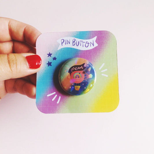 Dream Air Balloon Holographic Button