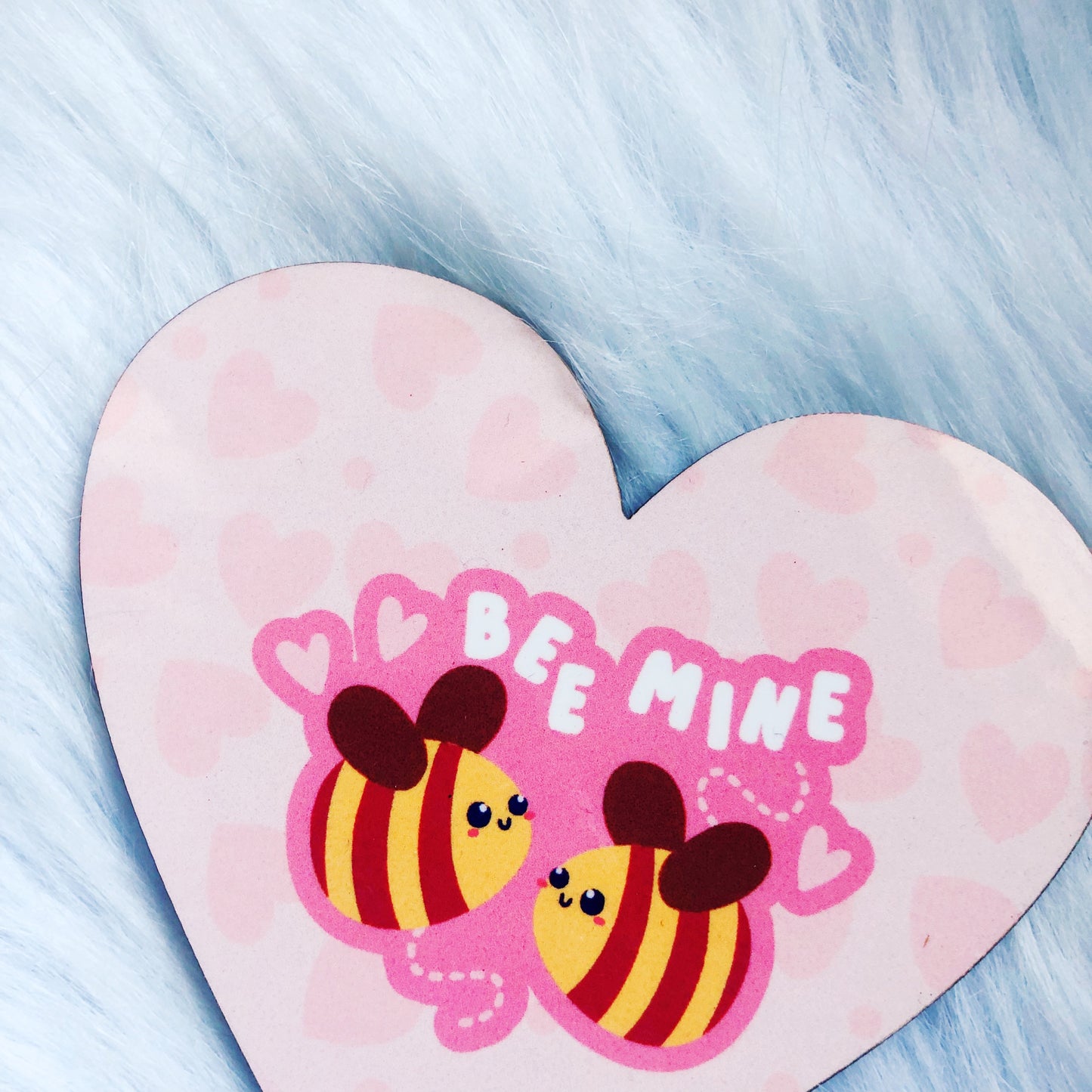 Bee Mine Valentine Heart Coaster