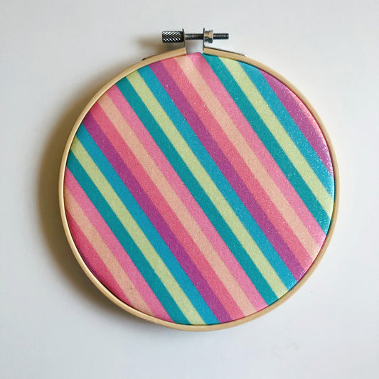 Glittery Rainbow Pin Hoop