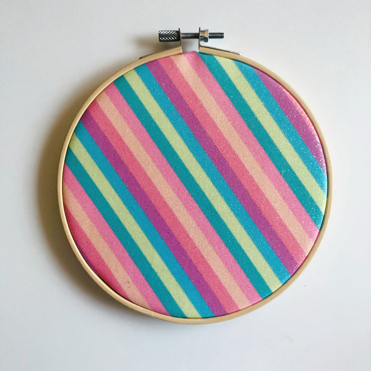 Glittery Rainbow Pin Hoop