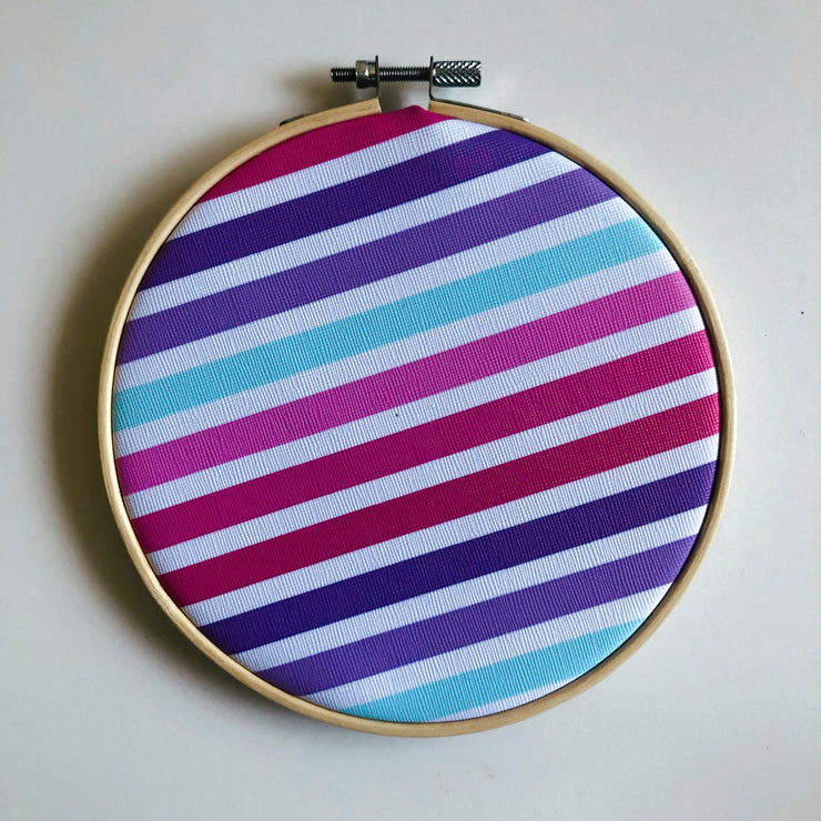 Pinky Purple Stripes Pin Hoop