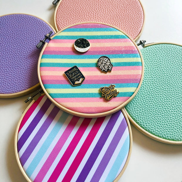 Pinky Purple Stripes Pin Hoop