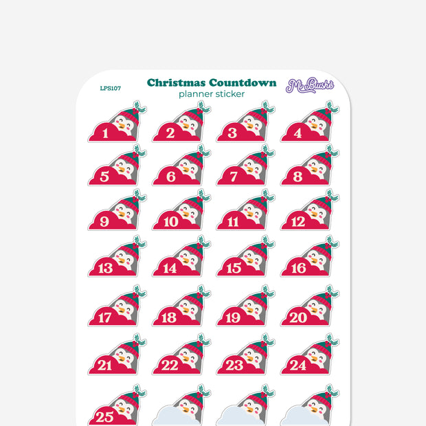 Christmas Countdown Planner Sticker