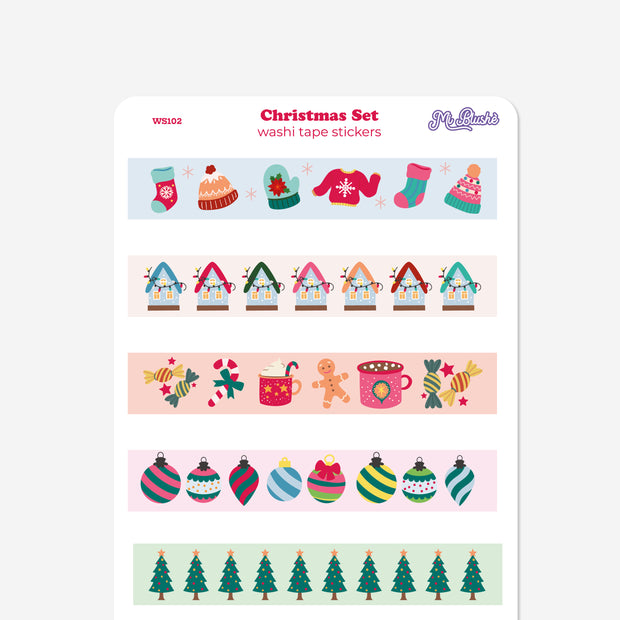 Christmas Washi Strips Sheet