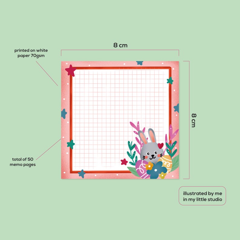 Easter Bunny Memo Pad