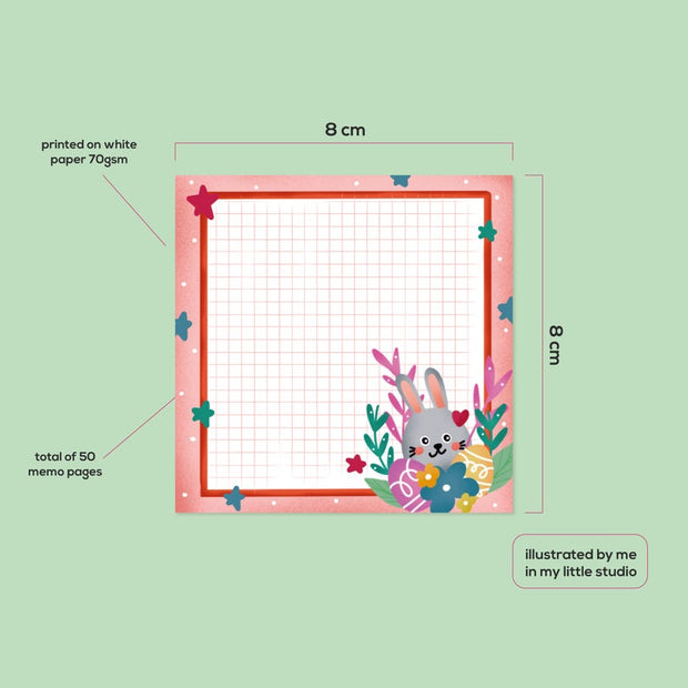 Easter Bunny Memo Pad