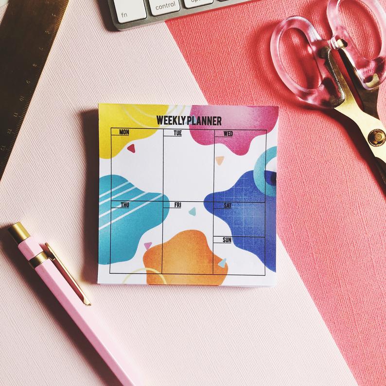 Weekly Planner Abstract Notepad