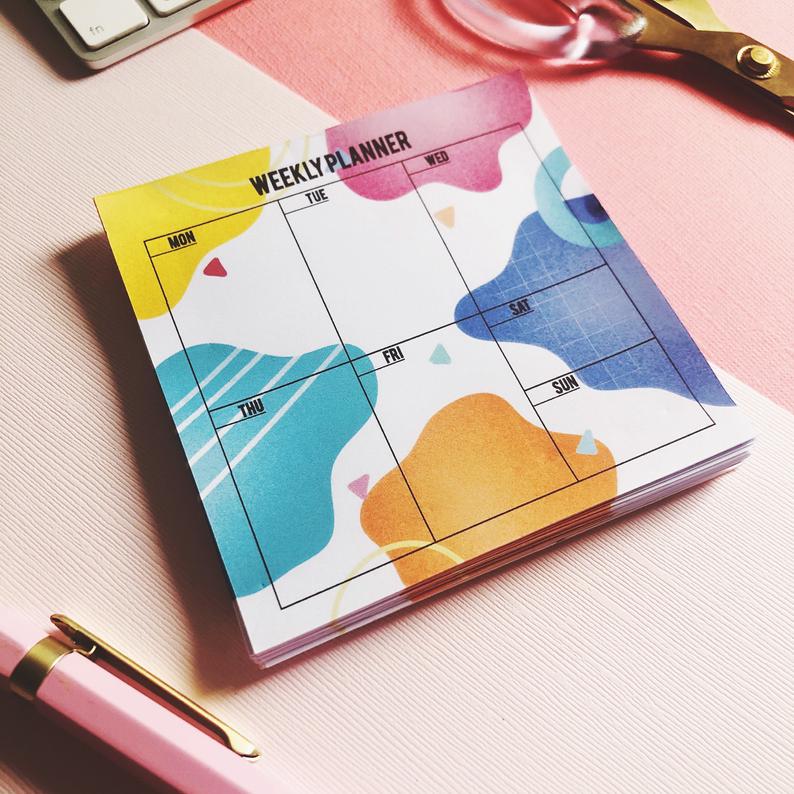 Weekly Planner Abstract Notepad