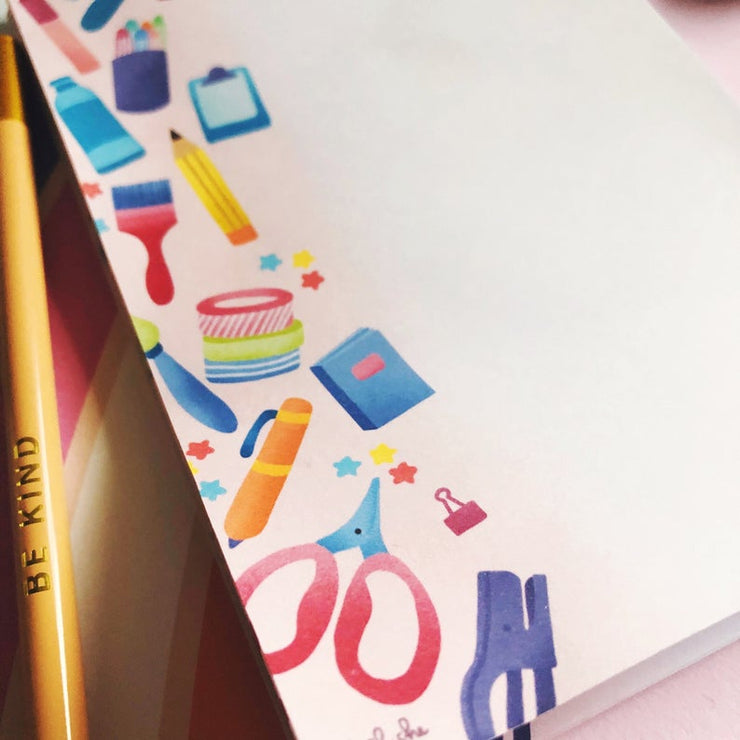 Art Supplies Notepad