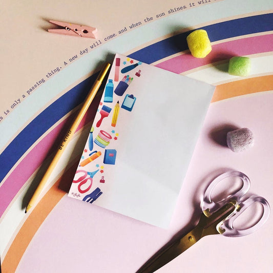 Art Supplies Notepad