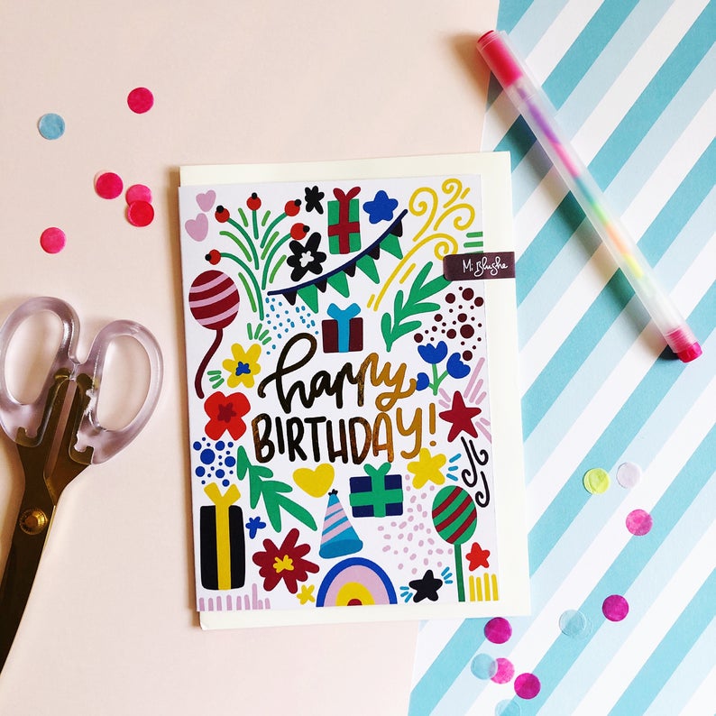 Happy Birthday Gold Foil Greeting Card