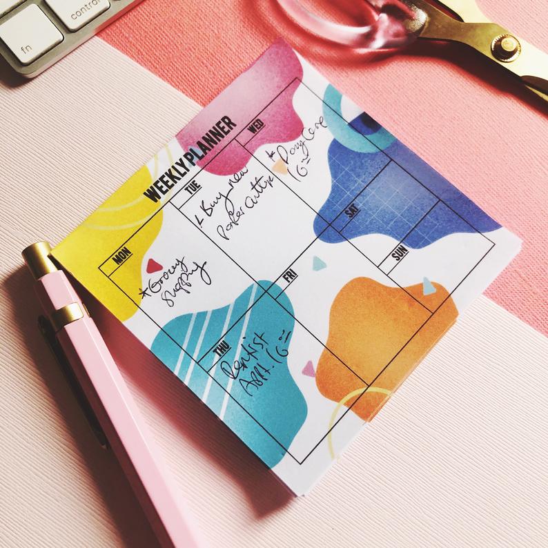 Weekly Planner Abstract Notepad