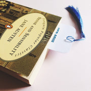 Book Lover Bookmark with Blue Tassel