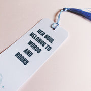 Book Lover Bookmark with Blue Tassel