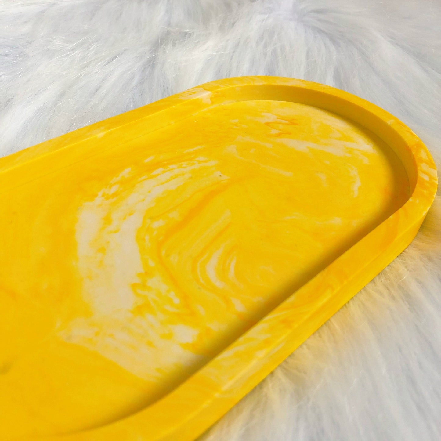 Yellow Marble Tray Coaster