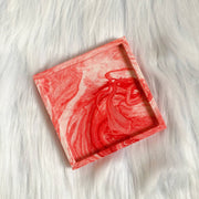 Red Marble Square Tray Coaster