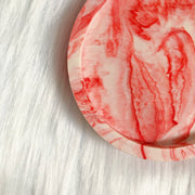 Red Marble Oval Tray Coaster