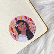 Anna Vinyl Round Sticker