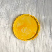 Yellow Marble Round Tray Coaster