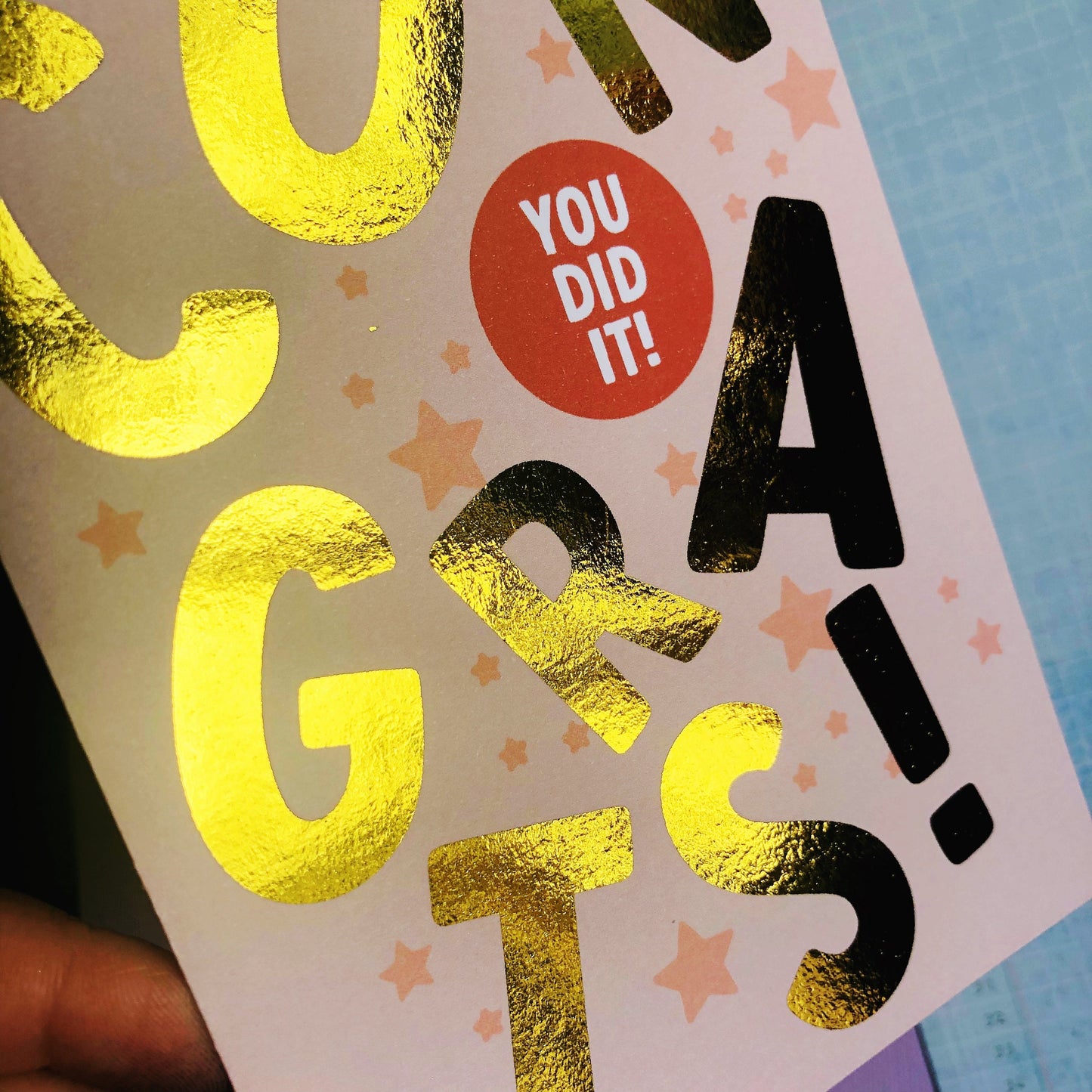 Congrats + Gold Foil Greeting Card
