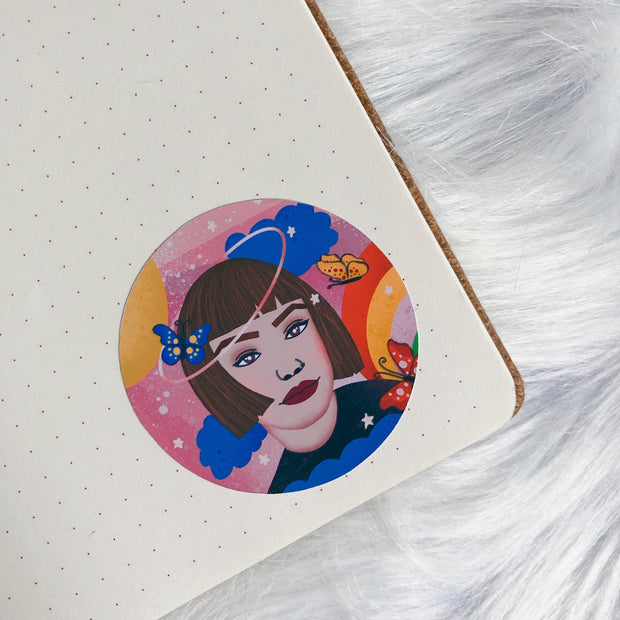Lilly Vinyl Round Sticker