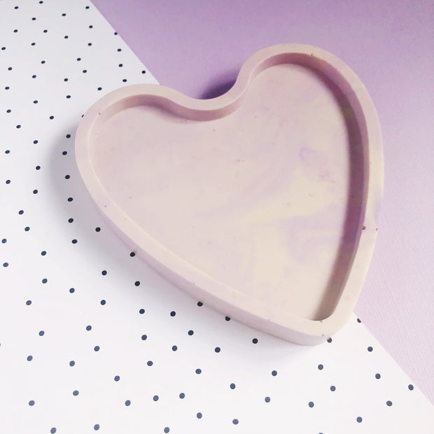 Light Purple Marble Heart Coaster