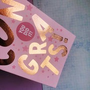 Congrats + Rose Gold Foil Greeting Card