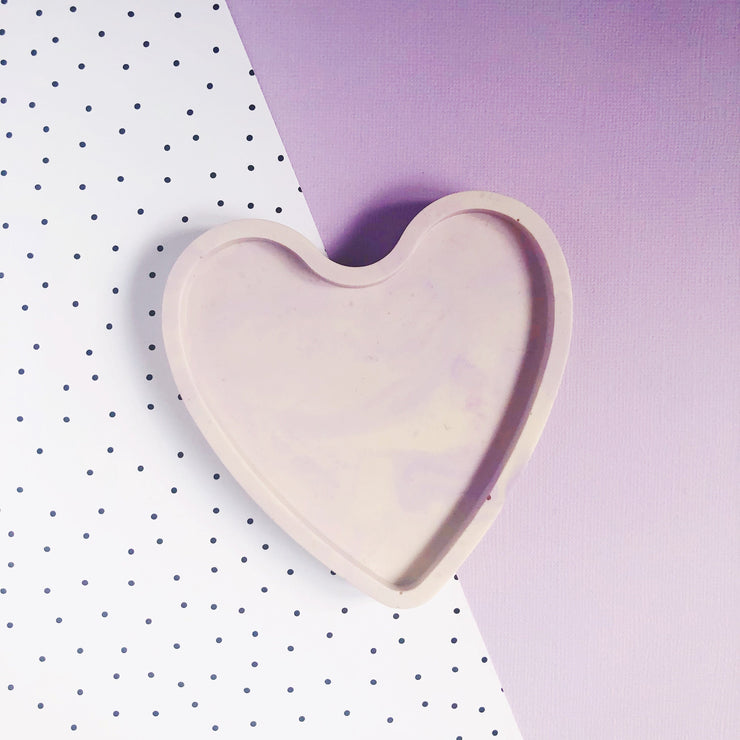 Light Purple Marble Heart Coaster