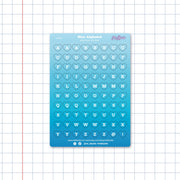 Blue Alphabet Heart Planner Sticker
