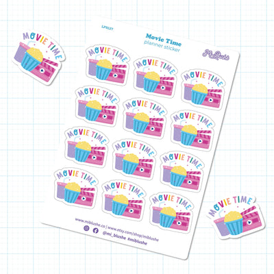 Movie Time Planner Sticker