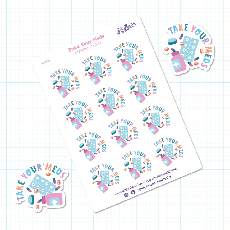 Take Your Meds Planner Sticker