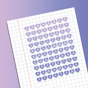 Purple Alphabet Heart Planner Sticker