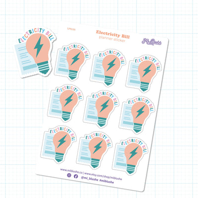 Electricity Bill Planner Sticker