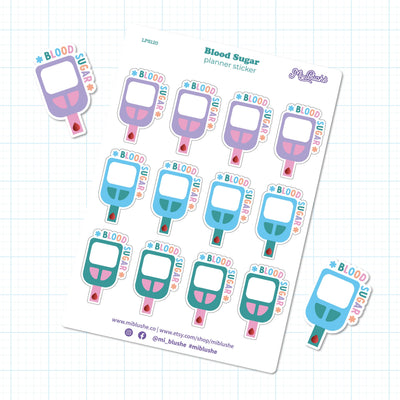 Blood Sugar Planner Sticker