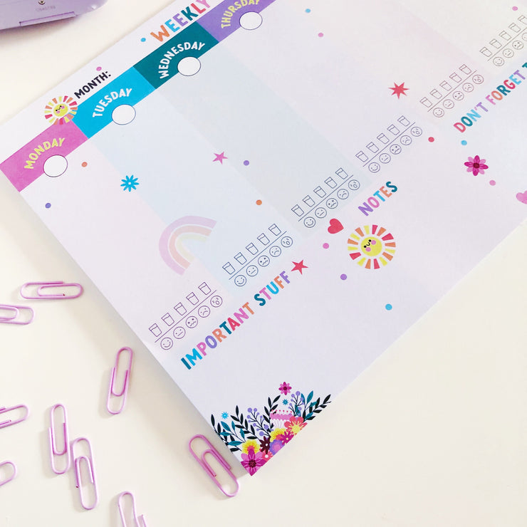 A4 Weekly Planner Paper Pad