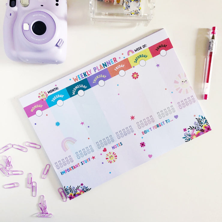 A4 Weekly Planner Paper Pad
